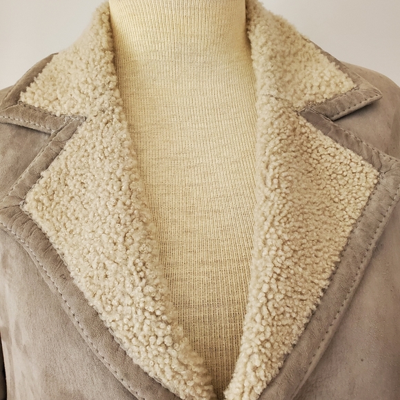 Skin Deep vintage shearling leather lamb's wool coat. Size 18 AUS (14 US) - Picture 4 of 12